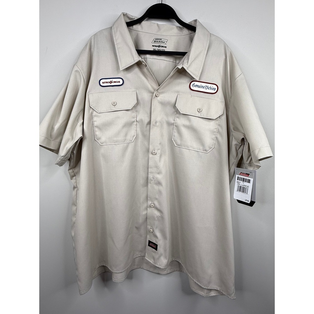 NWT Dickies Nitro Circus Work Shirt 3XL Short Sleeve Button Up Utility Workwear